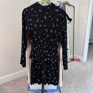 H&M Black Floral Dress